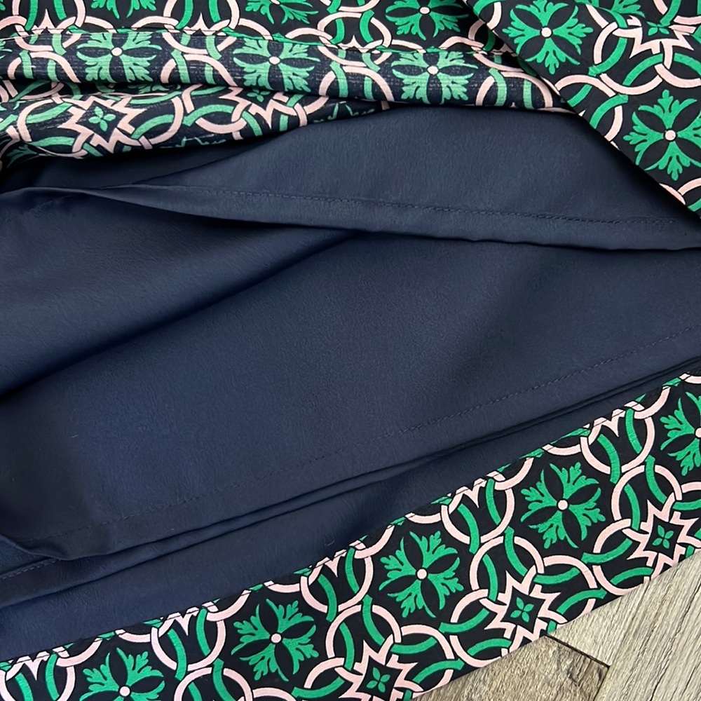 J. Crew Silk Geometric Print Open Back Shift Mini Dress Sz.6 business casual - Picture 10 of 16